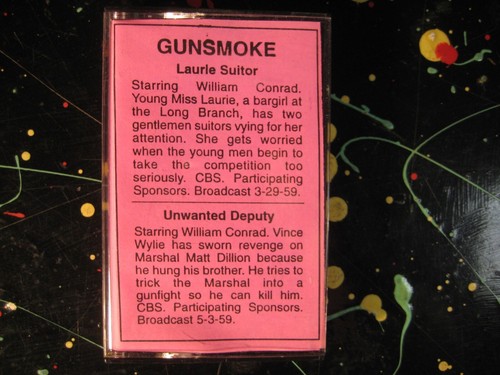 Gunsmoke Laurie Suitor / Unwanted Deputy 1959 Shows Radio Spirits Cassette Tape