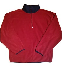 Nautech By Nautica - Vtg Fleece - Quarter Zip Spellout Collar Size Xl