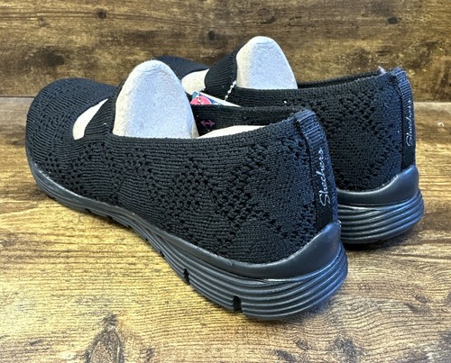 Skechers Knit Slip On Shoes Ladies Black Size UK 3 EU 36 #REF32 - Picture 4 of 8