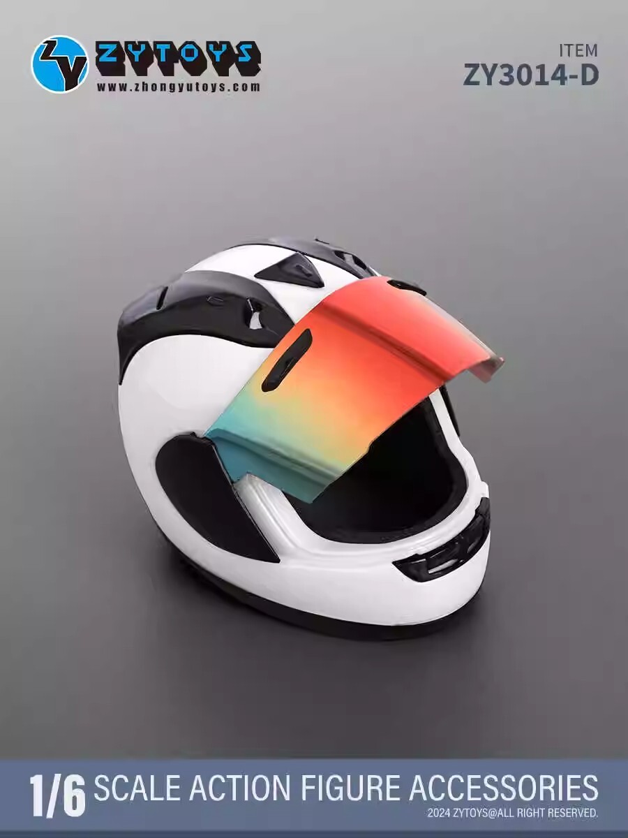 ZYTOYS ZY3014 1/6 Male Motorcycle Helmet Fit 12in PH TBL