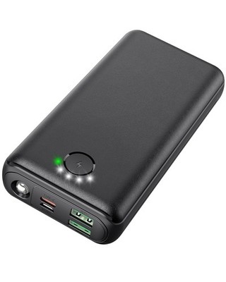 DAOLOT Portable Charger Power Bank 30000mAh USB C 22.5W Fast Charging Black 