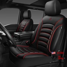 3D Foam PU Leather Car Seat Covers, Universal Seat Covers Front Two Front Red