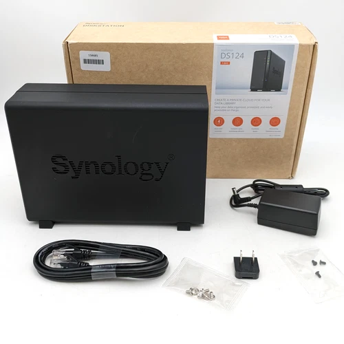 Synology Diskstation DS124 1-Bay NAS Enclosure 1GB DDR4 RAM USB Ethernet 