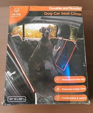 Dog Car Seat Cover for Back Seat- Waterproof Pet Hammock with 4 Bags Side Flap,