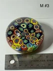 Vintage Murano Art Glass Close Packed Millefiori  Paperweight 2.5”