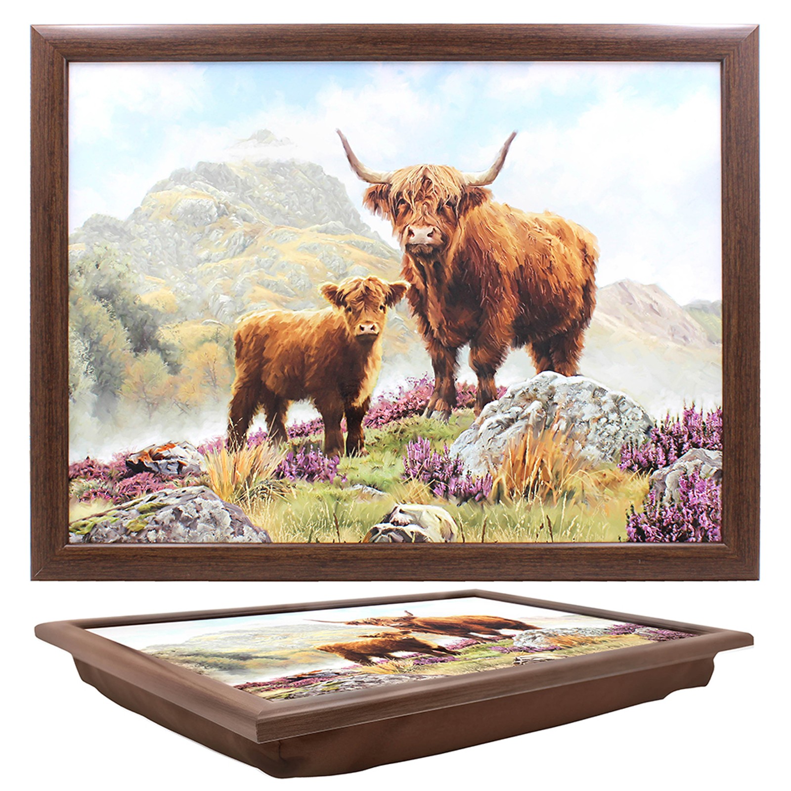 Highland Cow Laptray Lap Tray TV Dinner Bed Bean Bag Padded Gift Idea Cow Lover