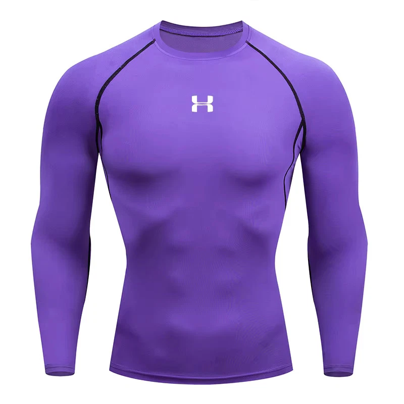 Men Running Compression T-shirt Long sleeves Sport Tees Gym Fitness Sweatshirt M - Image 3 of 4