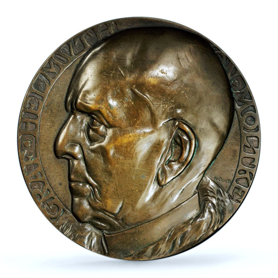 Germany Empire Helmuth von Moltke Knight Kienast-10 MS 62 PCGS bronze medal 1910 - Image 3 of 4