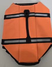 HAOCOO Dog Life Jacket, Safety Orange with Reflective Stripe, Medium