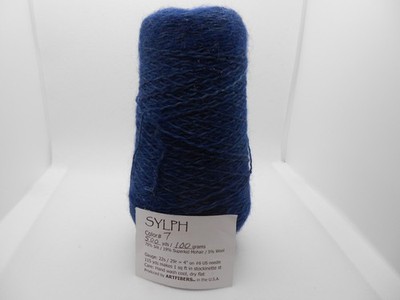 ARTFIBERS SYLPH Blue Yarn 76% Silk 19% Super Kid Mohair 5% Wool 500 YDS 100 GMS