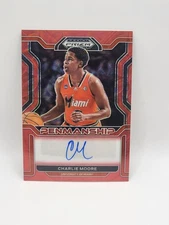 2022 Panini Prizm Draft Picks - Penmanship Charlie Moore #CP-CMO Red Choice /88 