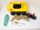GI Joe Adventure Mummy Tomb ATV Mummy Uniform Clothes Crane Shovel Pick Read