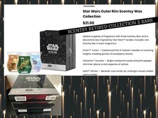 Scentsy STAR WARS OUTER RIM COLLECTION Black Box Set 3 WAX BARS NEW RARE SOLDOUT