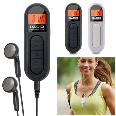 Mini Digital Portable Pocket Handy LCD FM Radio Rechargeable with Earphone US