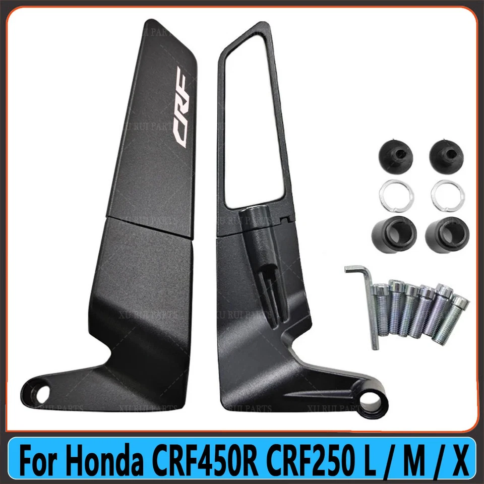 1Set новый регулируемый вращающийся зеркало заднего вида для Honda CRF450R CRF250 L / M / X - Изображение 2 из 4