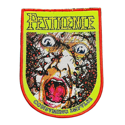 PESTILENCE - Consuming Impulse - (Red Border) Woven Patch