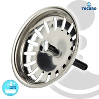 Tecuro SiebköRbchen Siebkorb Ø 81 Mm Mit Kunststoff-FüHrungsstange 8 Mm