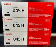 Genuine Canon 045H High Yield Toner Set Black Cyan Magenta CMK