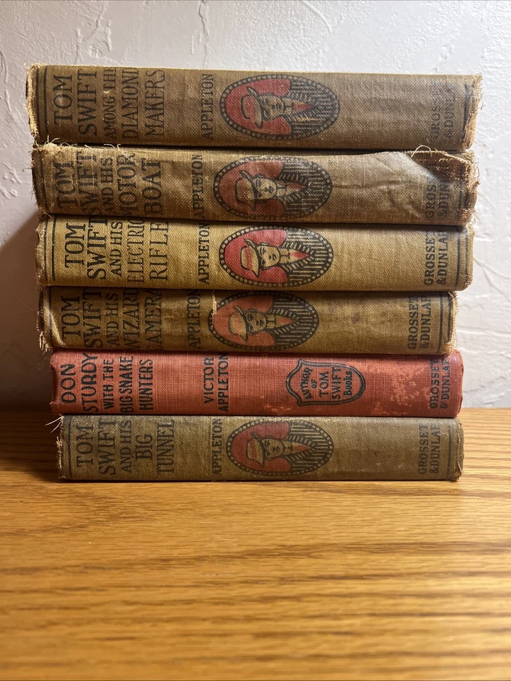 Lot of 5 Antique Books Tom Swift Jr Titles Science Fiction Victor Appleton II - Image 2 of 2