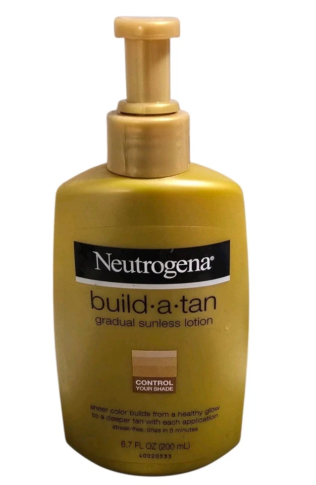 Neutrogena Build-a-tan Loção Gradual Sem Sol Controle Sua Sombra Fl Oz 6,7 ~RARO - Imagem 2 de 3