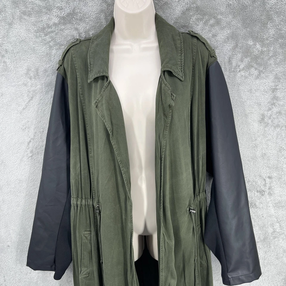 Torrid военная куртка женщин Gorpcore общего назначения искусственной кожи рукав пальто размер 3 - Изображение 4 из 4