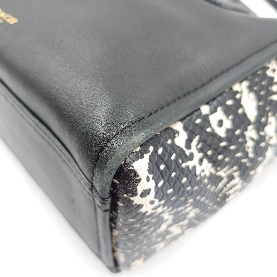 COACH Black Python Leather 2-Way Shoulder Bag Lux… - image 8