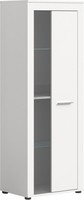 Xonox.Home Vitrine Standvitrine Hochschrank Vitrinenschrank Jam Weiß 184X159 Cm
