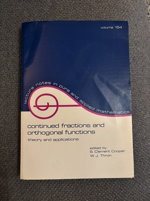 Vorlesungsnotizen in reiner und angewandter Mathematik Ser.: Fortlaufende Brüche und...