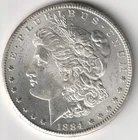 BETTER DATE 1884-CC MORGAN SILVER DOLLAR CH. BU