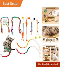 Eco-Friendly Cat Chew Toy Set - 8 Pack with Catnip, Silvervine  Dental Benefits