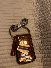 Mellow World Vegan Zora Croco Embossed Clutch with Strap and Touchscreen