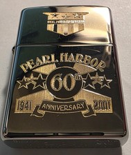 *RARE* 2000 ZIPPO 'PEARL HARBOR 60TH ANNIVERSARY' LIMITED EDITION SLIVER PLATE