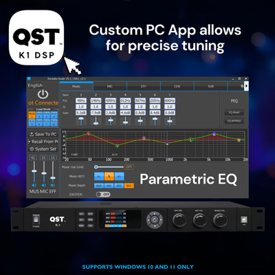 QST K1 PRO Digital Echo reverb Karaoke Mixer Processor w