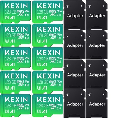 Kexin 128GB Ultra Micro SD Card SDXC 10 Pack U3 High Speed Flash TF SD Card