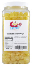 Sanded Lemon Drops Old Fashioned Hard Candy Gluten Free in Jar, 6 Lbs
