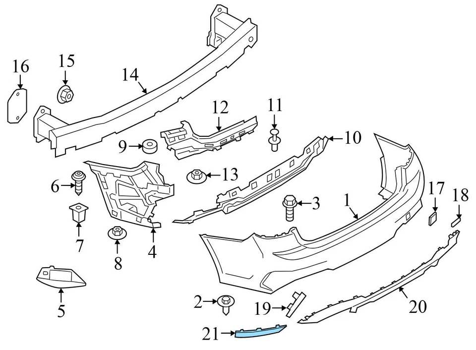 BMW 330I 2019-2024 - Reflector de parachoques trasero derecho (M) 8074230 Foto 3 de 4