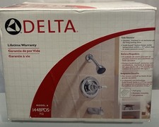NIB Delta Tub and Shower Trim Kit chrome 1448PDS Single Handle Bath Valve