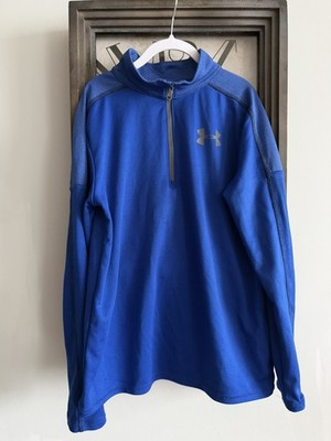 Under Armour Jungen Tech 1/2 Reißverschluss Ausschnitt Langarm blau Oberteil neu 8-9 Jahre 