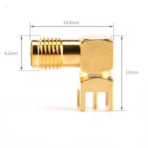 Elbow 90° Straight Plug SMA Socket Connector Antenna Socket SMA-KWE 13x14.5mm - Picture 2 of 4