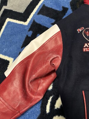 Vintage 90's Avirex Kids Leather Jacket Size 10/12 Measures