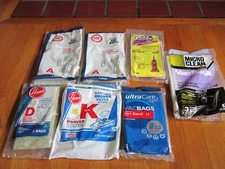 Vtg Vacuum Cleaner Vac Bags Bag LOT Hoover A,D, K Dirt Devil U Eureka U