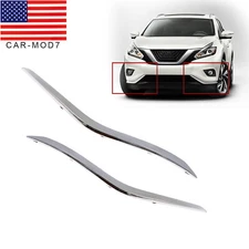 Bumper Trim Set For 2015-2018 Nissan Murano Front Left and Right Lower Chrome
