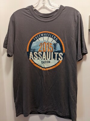 Assault On Mitchell 2015 Cycling Medium Men's Gray T Shirt