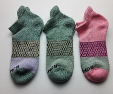 Bombas Tri-Block Marled Ankle Socks Lot Of 3 Size M