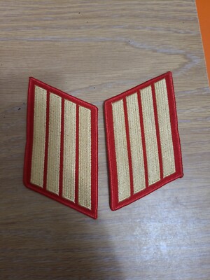 FEMALE USMC 4 Bars gold/red HASH MARKS Service Stripes set Marines ...