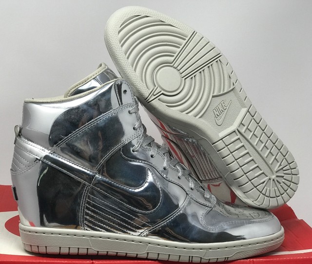 nike dunk sky hi silver