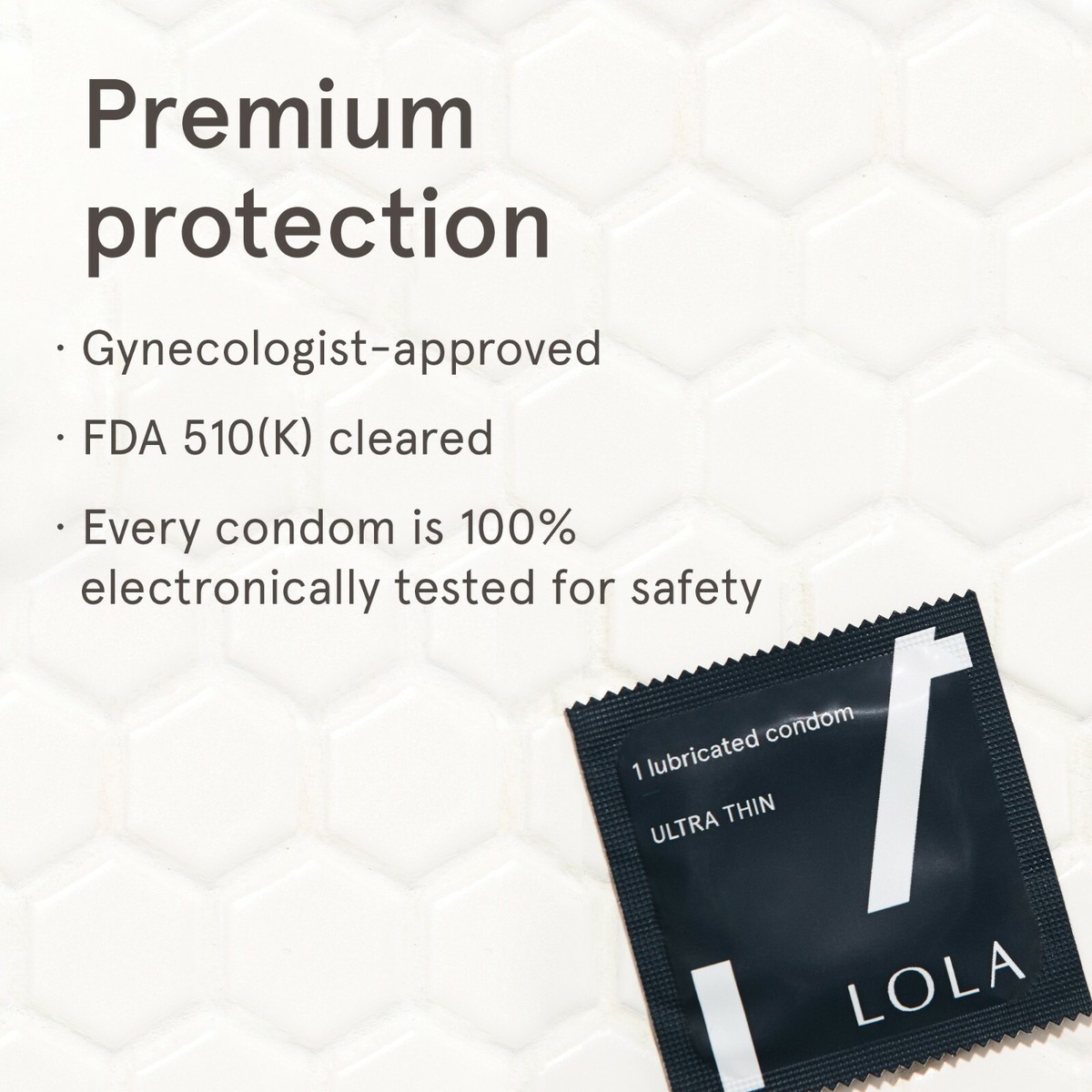 LOLA Ultra Thin Lubricated Latex Condoms, 12 Count..+