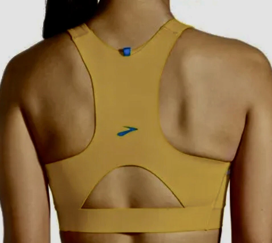BROOKS Drive 3 Pocket Racerback High Support Gold Run Sports Bra Womens 36DD / E - Image 4 of 4