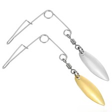 40Pcs Fishing Spinnerbait Wire w/ Medium Willow Leaf Blade