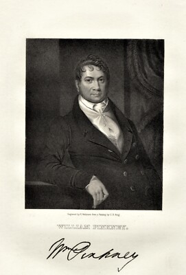 ANTIQUE ENGRAVING WILLIAM PINKNEY - From Painting by C. B. King
